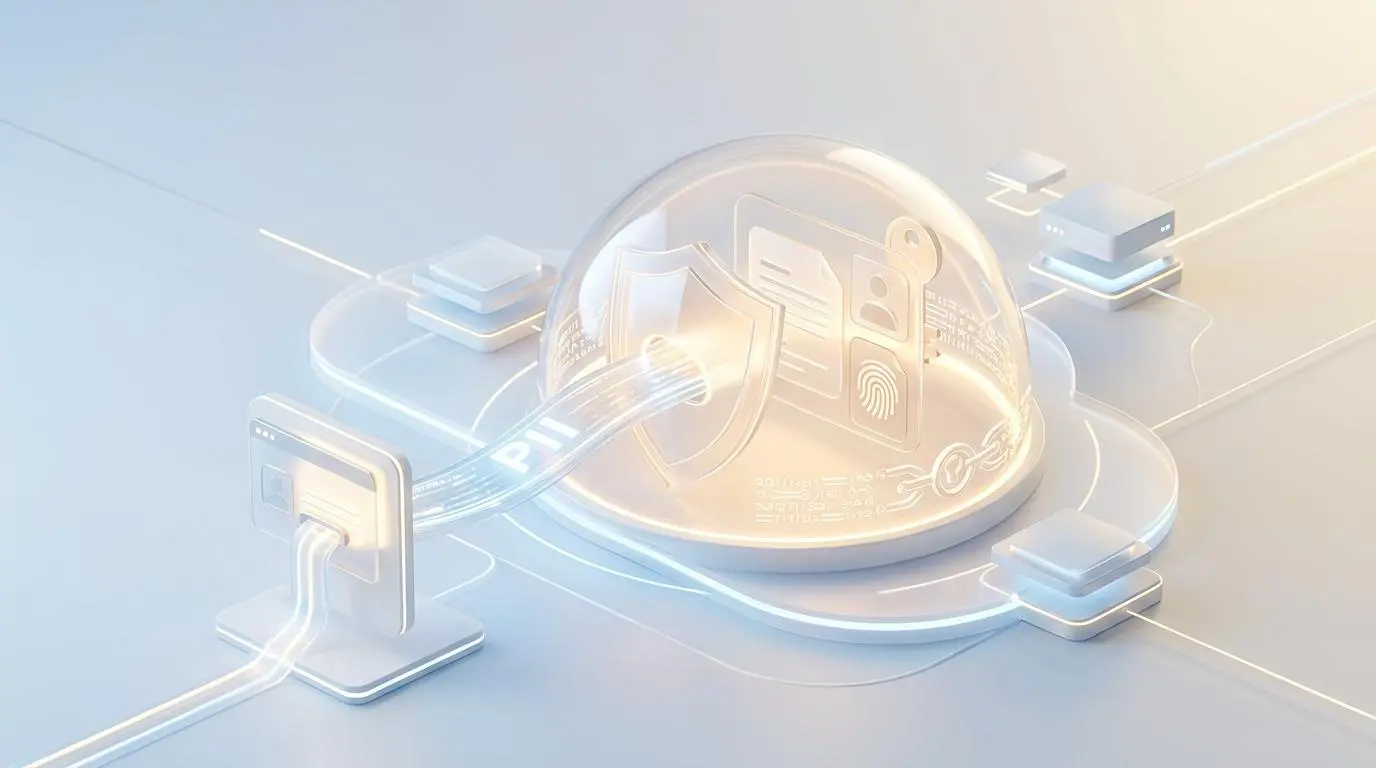 Secure PII data flow into cloud models, representing protection for unstructured data extraction.