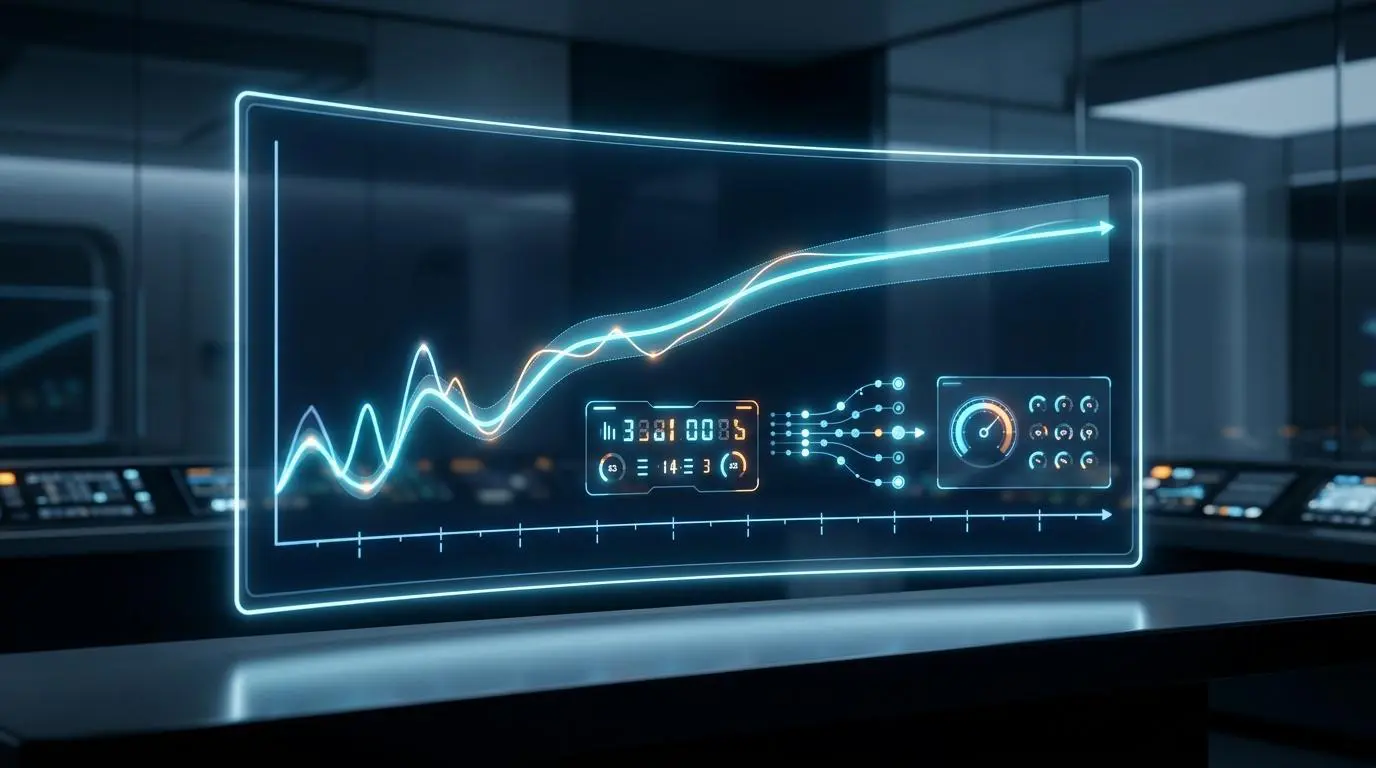 Future of talent acquisition analytics screen displaying predictive performance data.