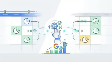 Automated Google Ads adjustments based on calendar availability, showcasing real-time bidding.