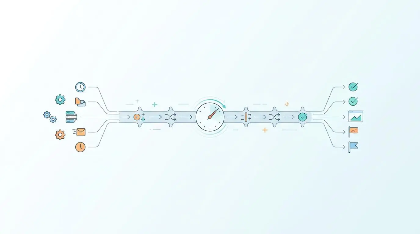 Workflow illustrating real-time syncing of core banking with Salesforce for 360-degree customer views.