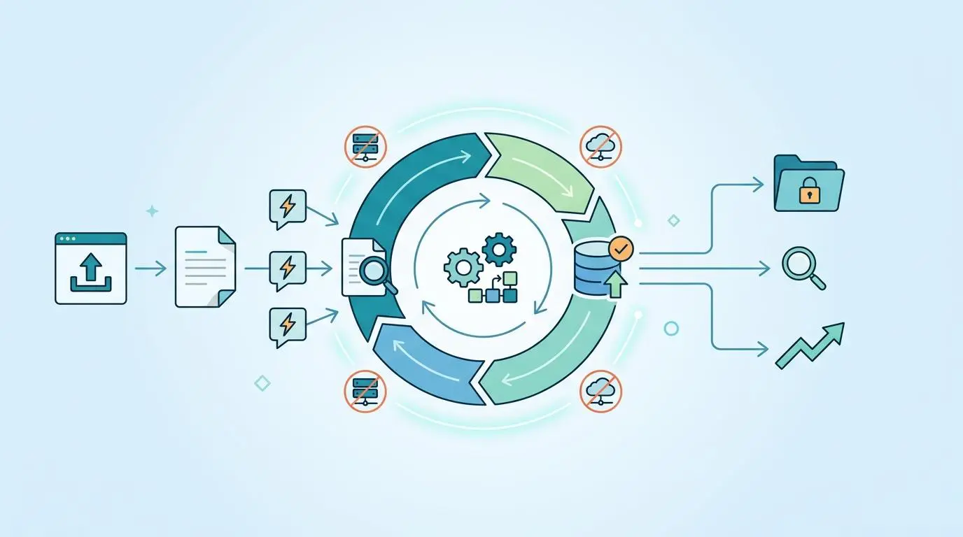 Serverless architecture for event-driven document processing, enabling automated detection of unlinked brand mentions.