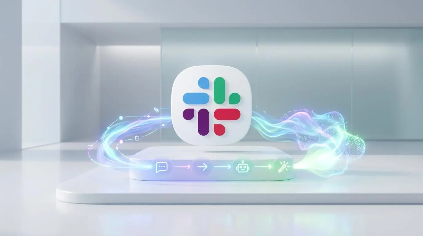 Slack workflow automation for instant enterprise SaaS client channel creation, AI-driven process.