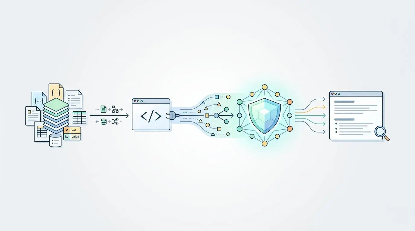 Structured data API endpoints processed by AI for answer engine optimization.