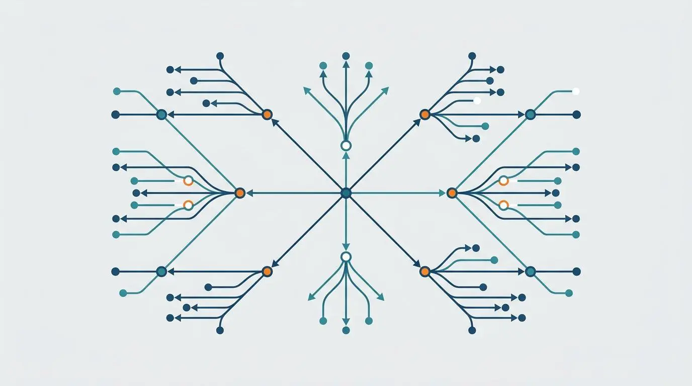 Diagram illustrating precise vector-based link orchestration for automated semantic internal linking.