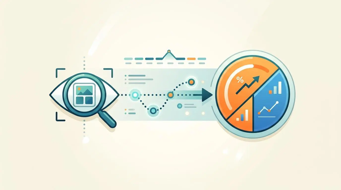 Visual search performance dashboard showing analytics derived from Notion database automation.