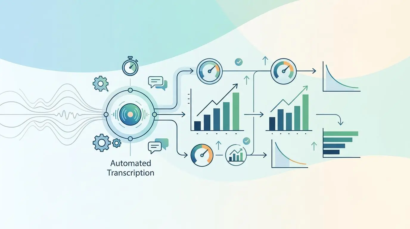 Automated Whisper Transcription efficiency metrics, data visualization graphs & gauges for schema generation.