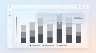 Stacked bar chart of bot detection checks with Precursor AI analysis overlay, pastel gray background.