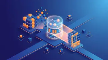 Two storage silos merge into one DynamoDB cylinder with vector spheres and search beam, killing the AI data silo.