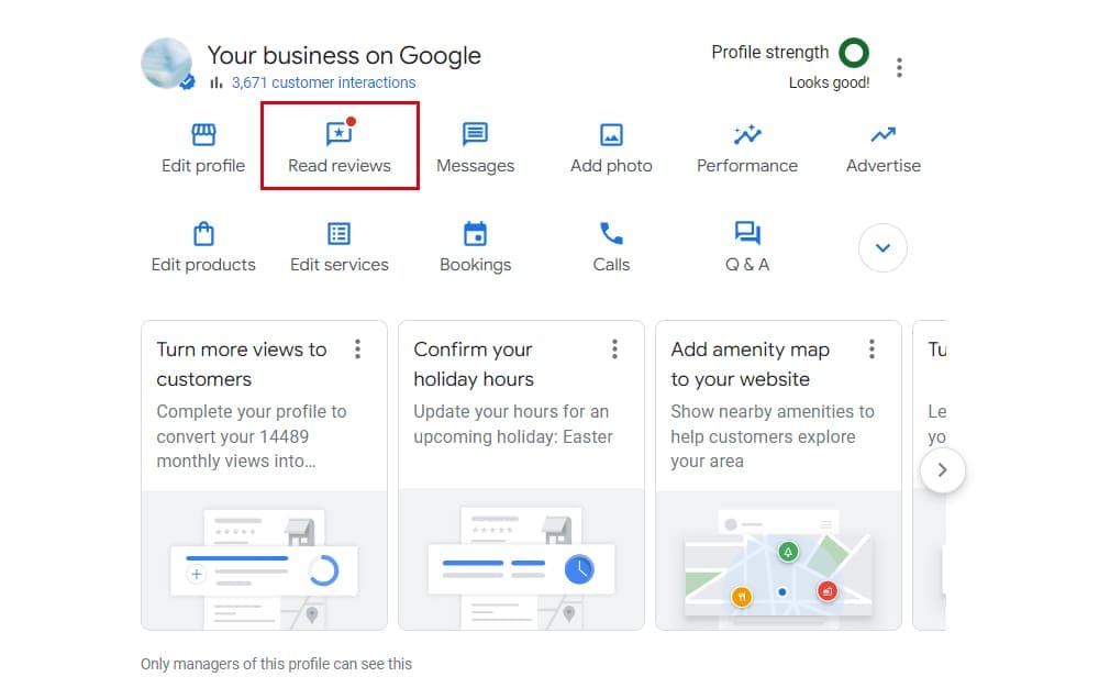 Google My Business Profile - Reviews
