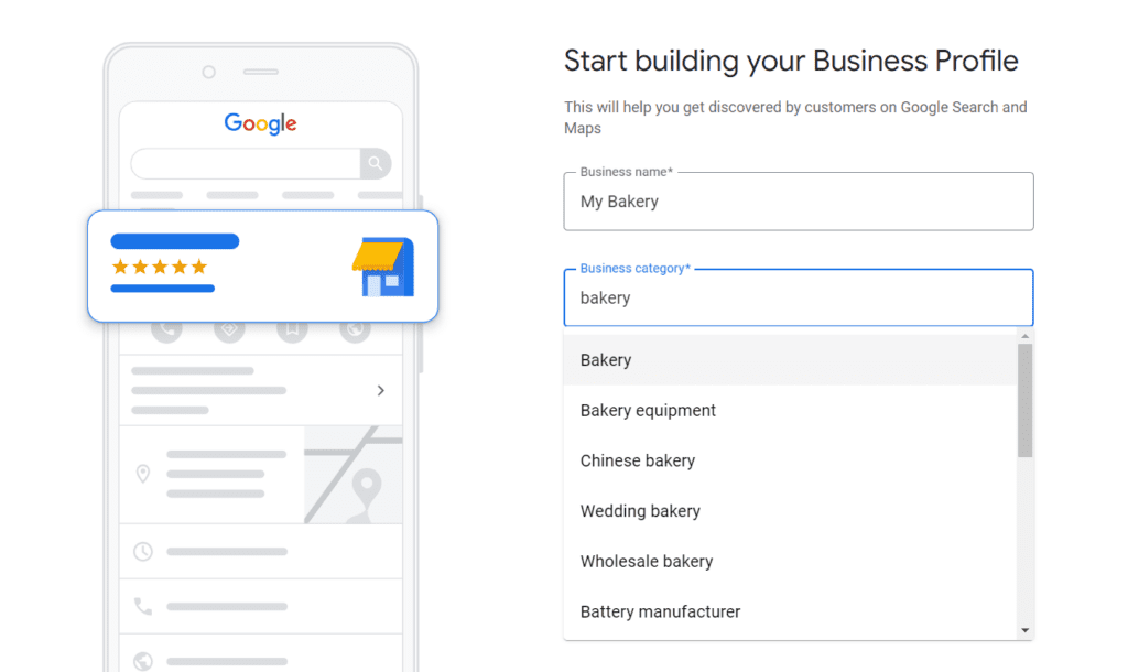 Start building your Google Business Profile