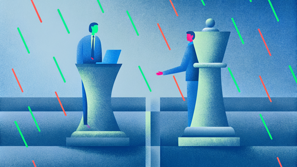 Modern FinTech scene with Digital Financial Literacy tools and risk management strategy elements