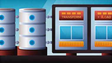 ETL data integration process showing extract, transform, load stages with modern business analytics.