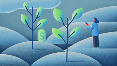 Green Finance concept with digital charts and eco-friendly investment symbols