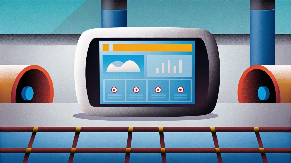 Real-time production tracking dashboard in a Manufacturing Execution System (MES) showing live data.
