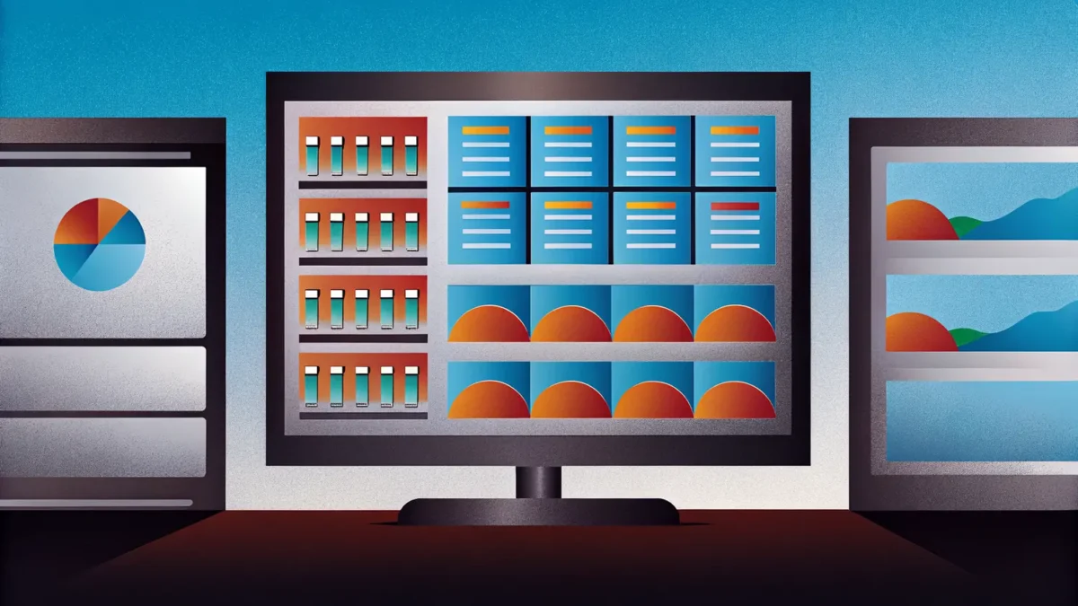 Centralized Product Information Management distribution system connecting data sources to multiple channels.