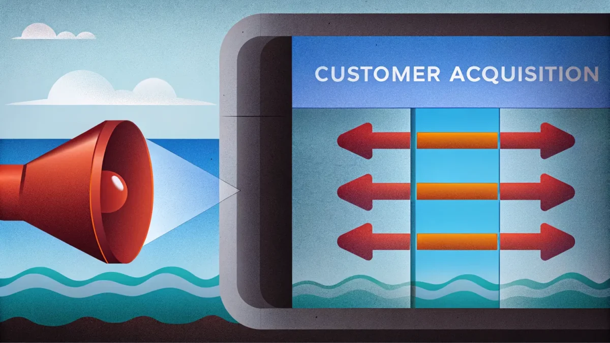 Product-Led Growth strategy showing customer acquisition and retention cycle.
