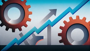 Businessman analyzing charts showing productivity paradox in IT investment growth measurement disconnect.