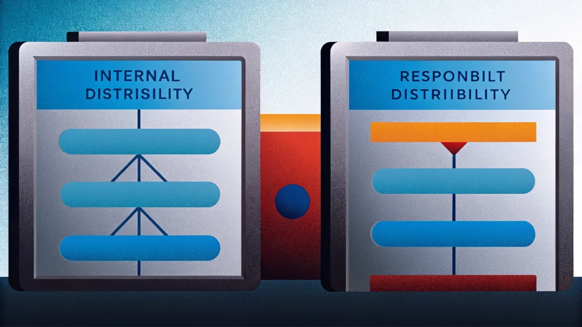 Segregation of Duties concept with three professionals reviewing security framework documents