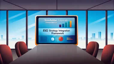 Stakeholder capitalism framework integrating ESG strategy for corporate governance.